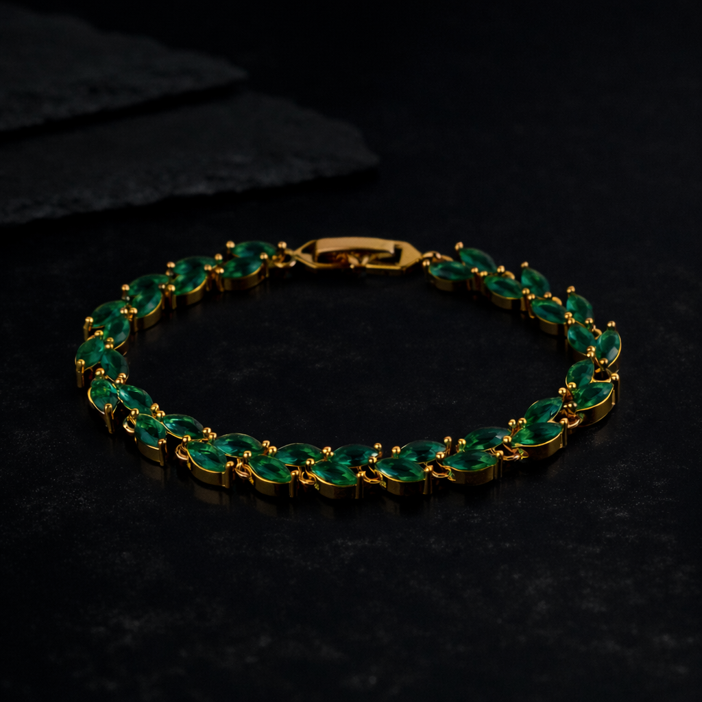 Leaflet Gems Bracelet