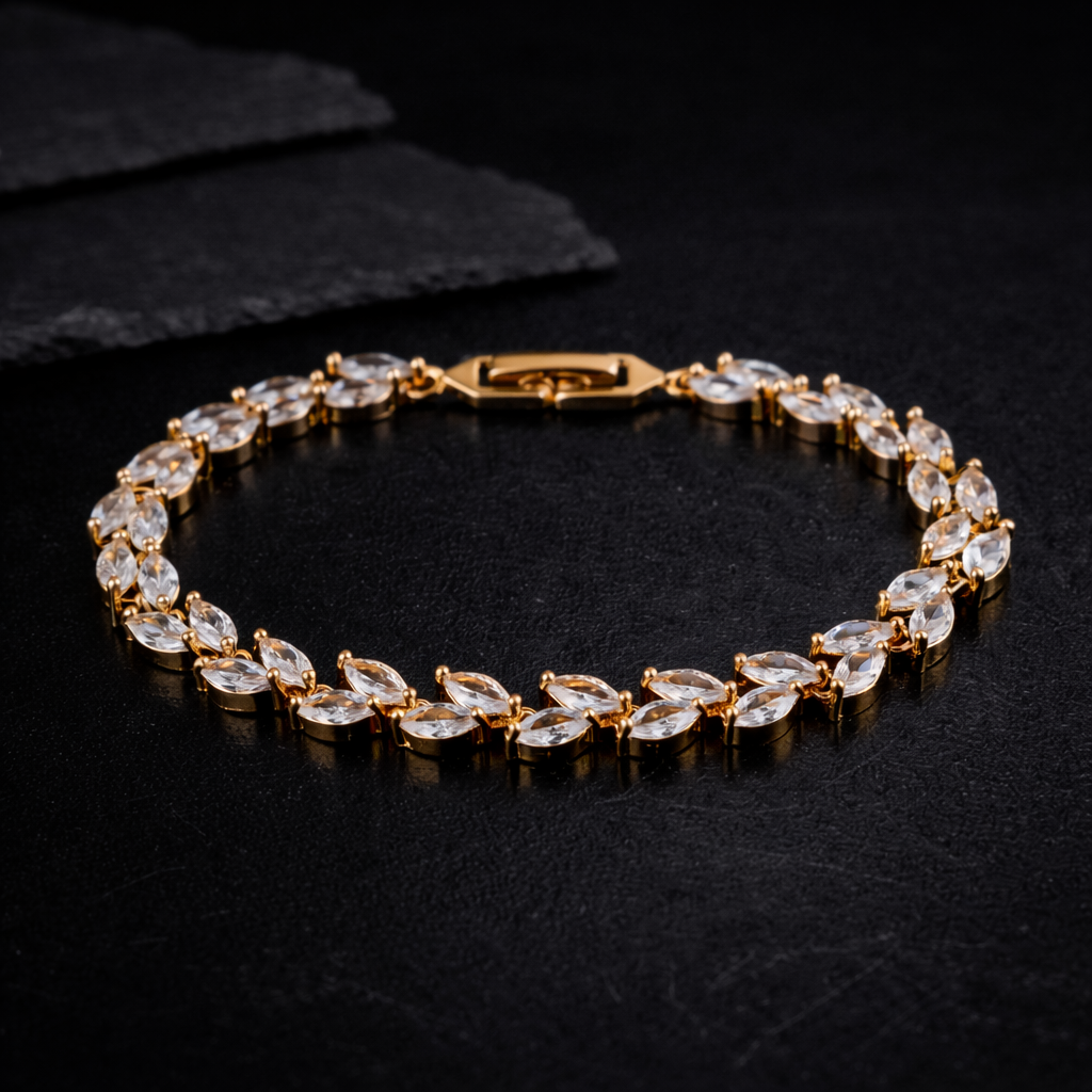 Leaflet Gems Bracelet